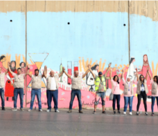 Housing Bank Participates in Mural Drawing for Breast Cancer Awareness Month 